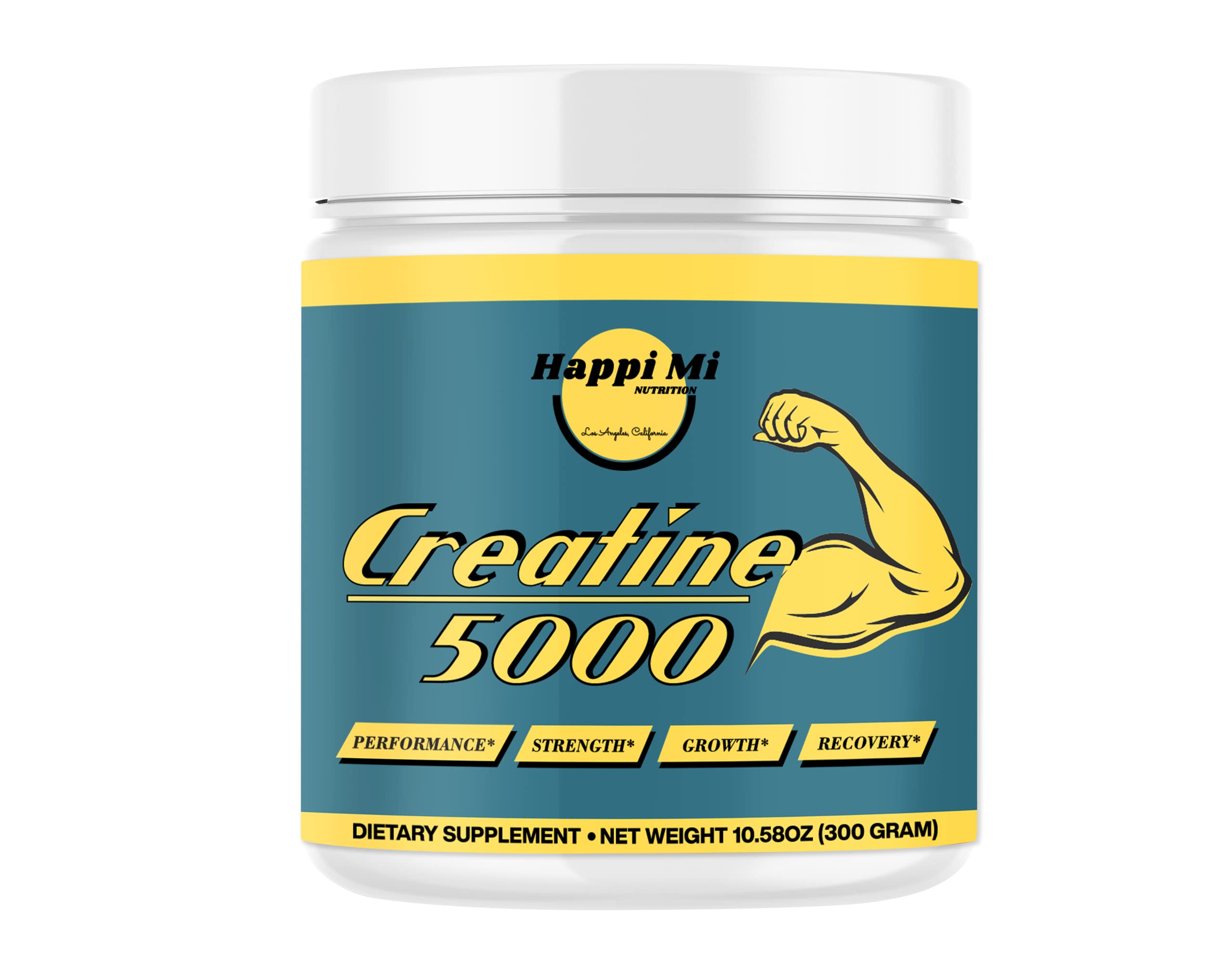 Micronized Creatine Monohydrate Powder, Unflavored, Pre Workout, Post Workout, Recovery, Muscle Building, Improve Athletic Performance, 300 Gram, 5000mg per Serving, 60 Servings