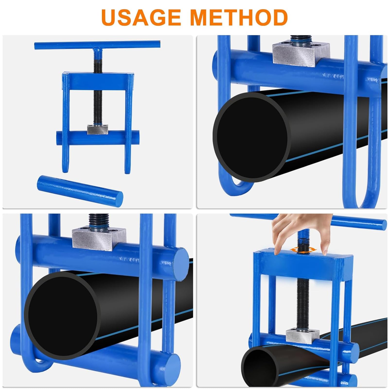 Herramienta Manual De Compresión para Tuberías De Agua, De Acero Sólido para Una Sujeción Firme, De Acero Sólido, Soldadura Sin Costuras, para Tuberías De PE/PPR/PVC/PP,40