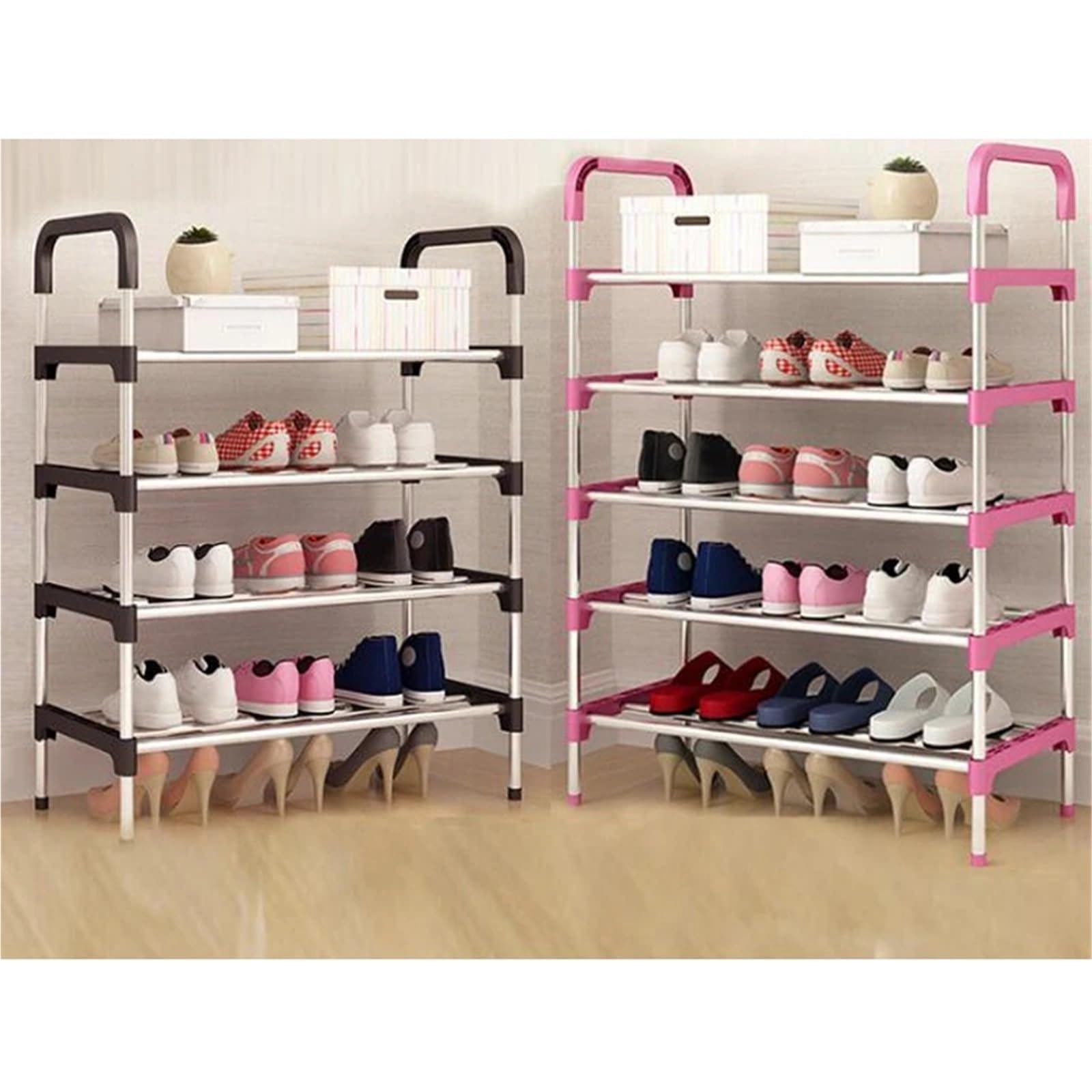 Metal Shoe Rack Cabinet Organizer Hallway Bedroom Livingroom