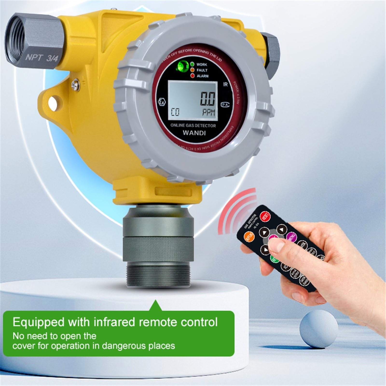 Stickstoffdioxid-Gaskonzentrationsdetektor, 24-Stunden-Echtzeitüberwachung, IP66-Schutz, hochpräzise Pump-Saug-Erkennung(Pump Suction can be Selected)