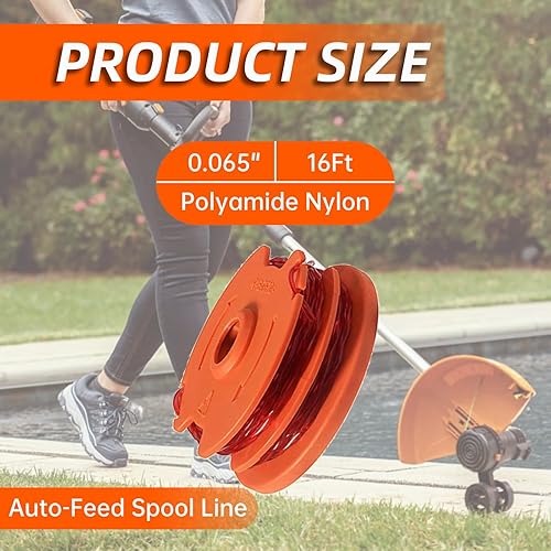 Miniatura 2 de WA0007 - Línea de recortadora de cuerda compatible con Worx WG115 WG116 WG117 WG118 WG119 WG124 recortadora de cuerda, piezas de repuesto de línea