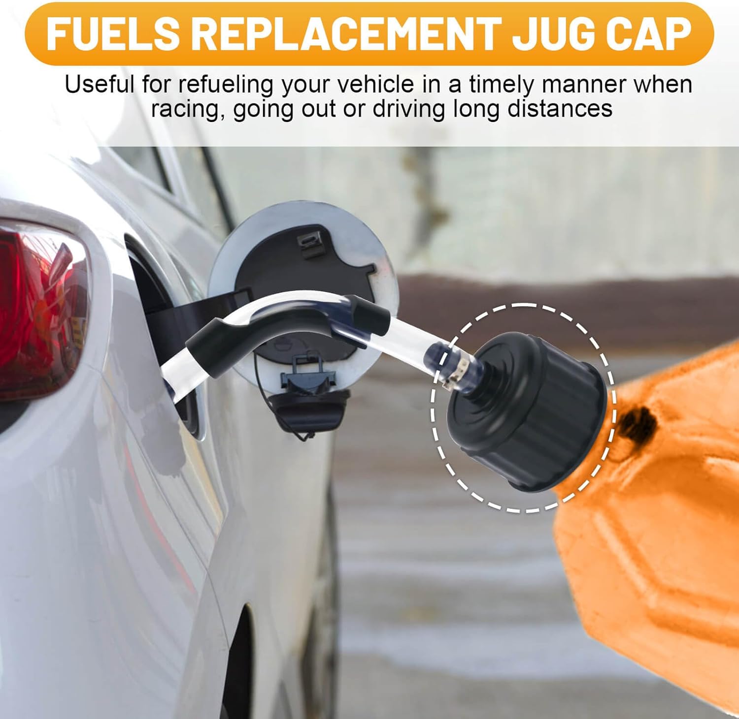 Gas Cans, Fuels Replacement Jug Cap, Racing Fuel 3042 Replacement Cap for 5 Gallon Racing Fuel Jugs, Gas Cans, Fuel Tank Cap - 4 Pack