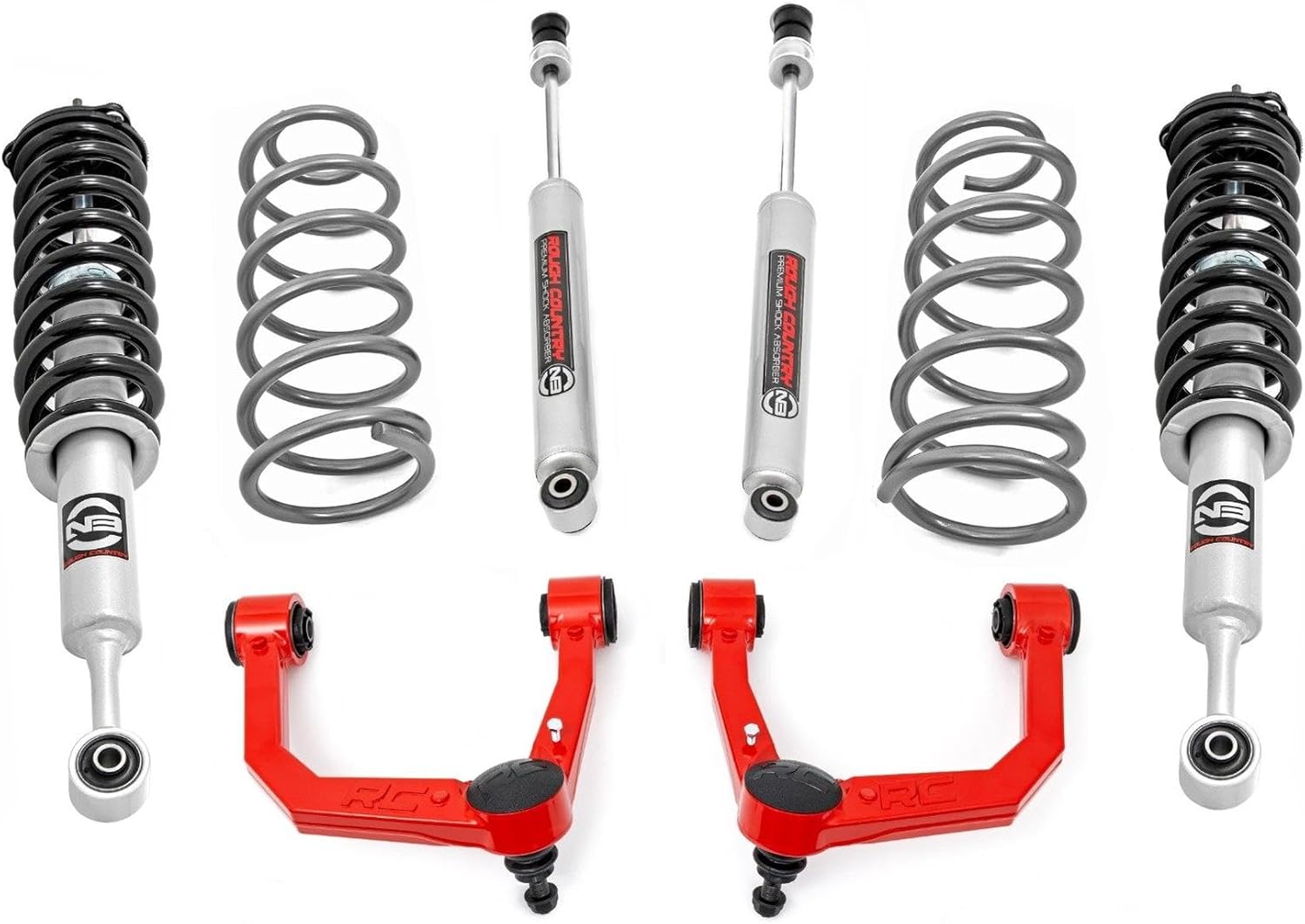 Rough Country 3" Suspension Lift Kit for 2010-2024 Toyota 4Runner 4WD - 76632RED