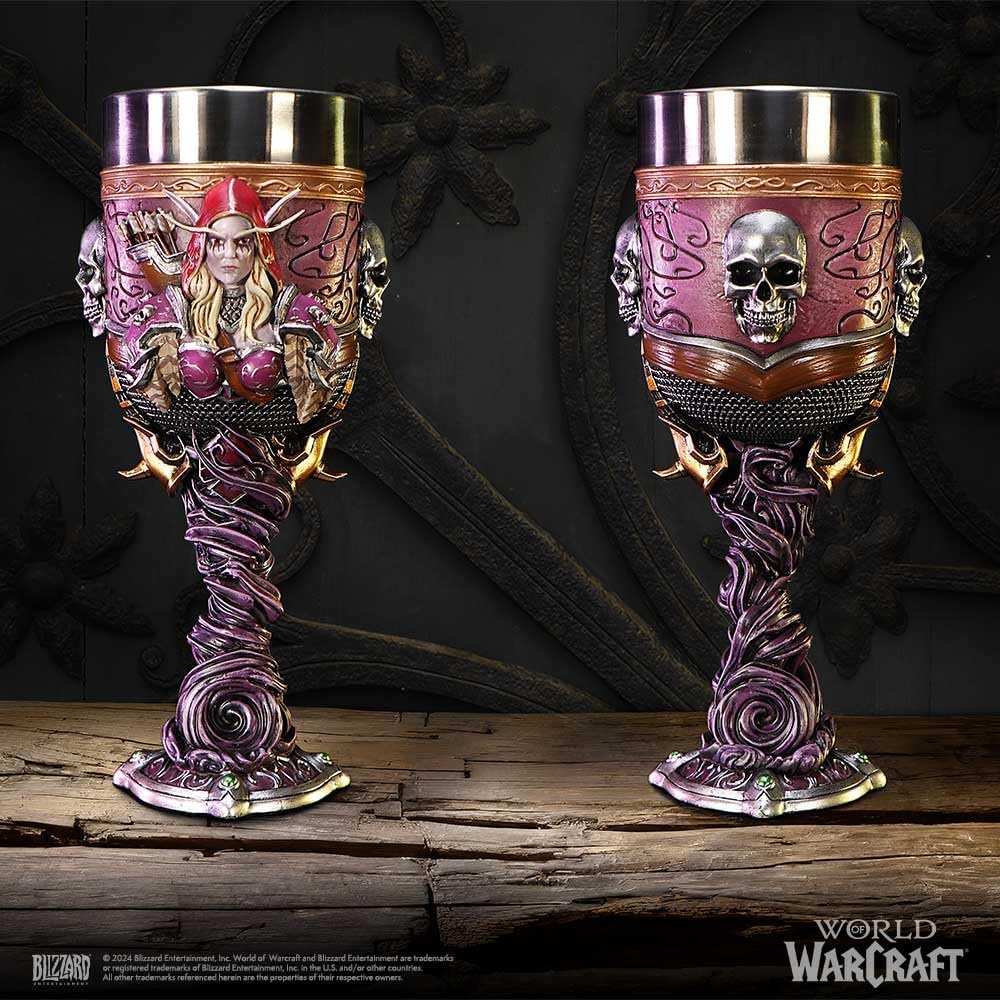 Nemesis Now World of Warcraft Sylvanas Goblet, 19.5cm, Banshee Queen Collectible Drinkware, Officially Licensed WoW Merchandise