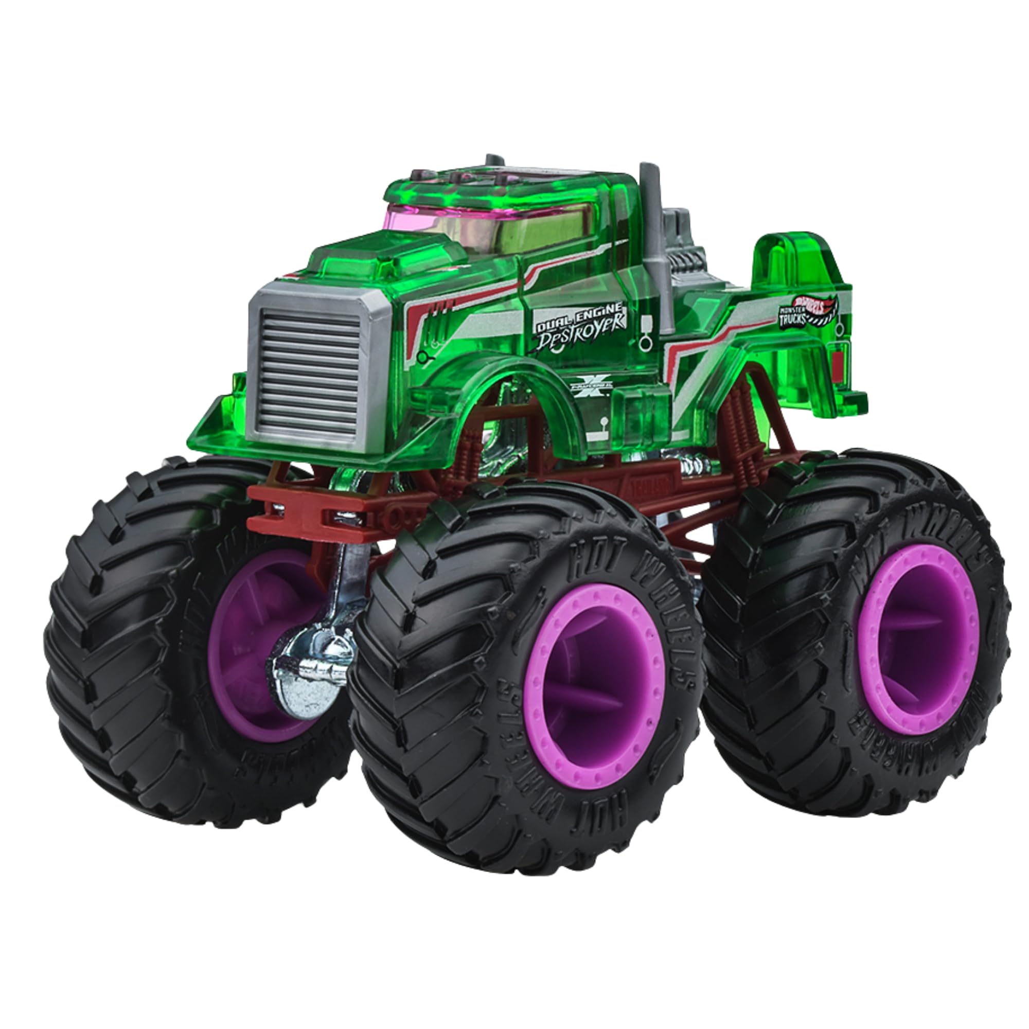Hot Wheels Monster Trucks - (Dual Engine Destroyer JCD72), Green, 2 cm (W) x 3 cm (L) x 1 cm (H) - Image 2