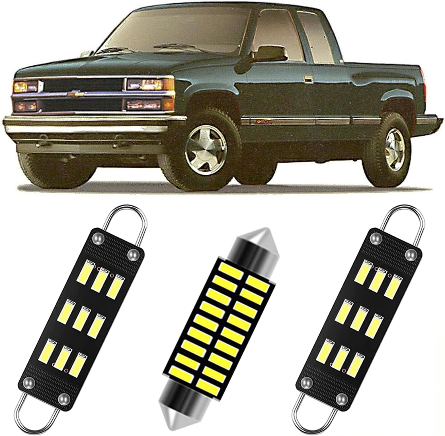 MbuyDIY Interior LED Map Dome Light Bulbs Kit Compatible