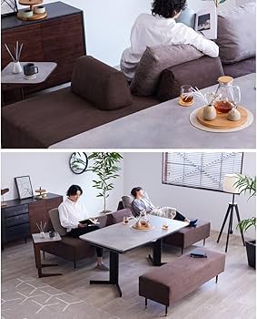 Amazon.co.jp: 大川家具 モーブル 日本製 ダイニング ソファ カウチ 3