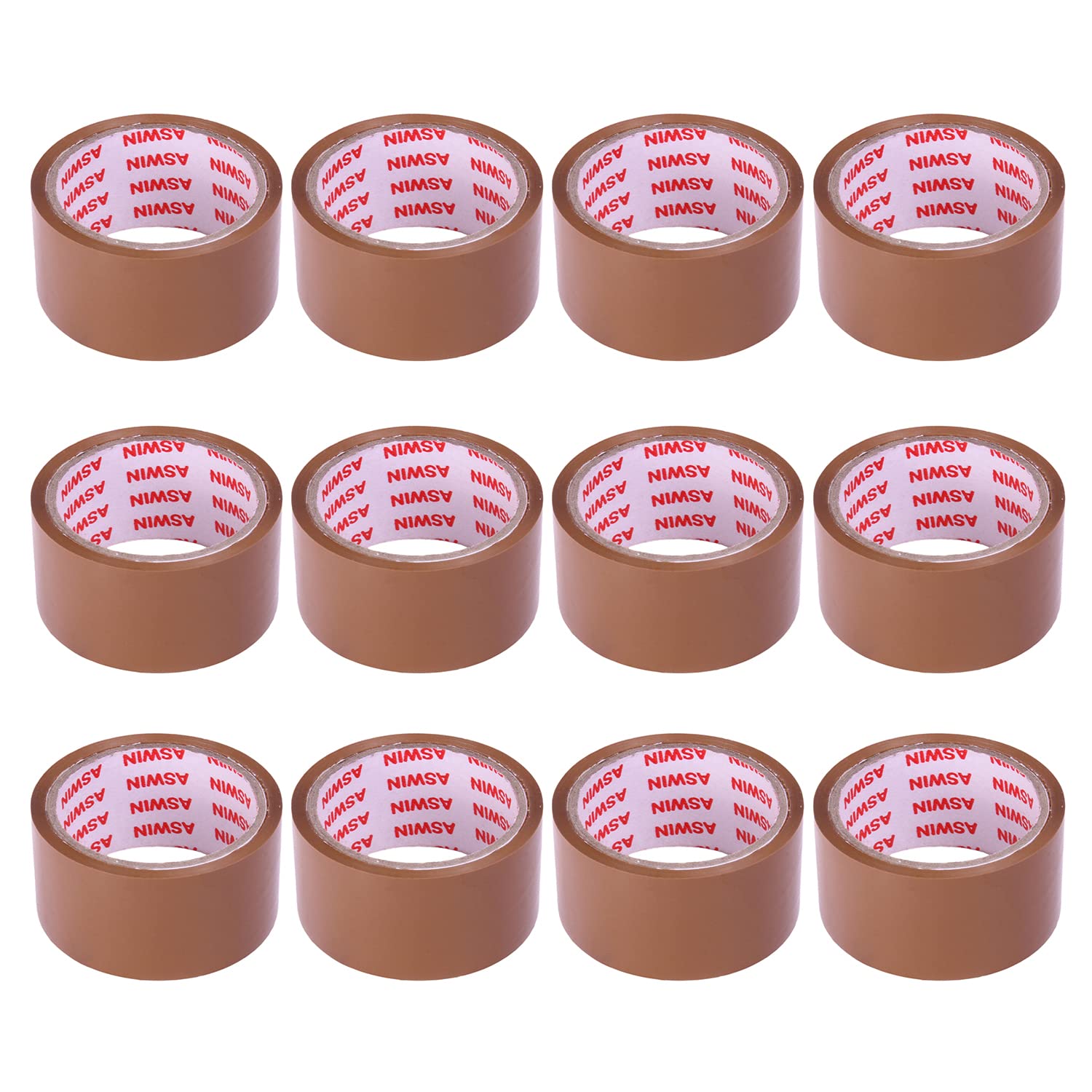 ASWIN Brown BOPP Packing Tape Rolls | Adhesive Carton Packing High Strength Tape | Packaging Tape for Home, Office use & Box Packaging - 2 Inch 50 Meters, Pack of 12 (B0B6P2N4PW) Amazon Price History, Amazon Price Tracker