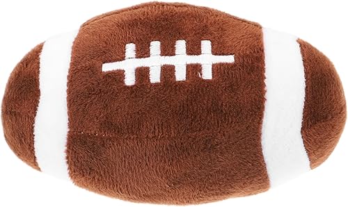 LUOZZY Juguete de peluche con forma de rugby para masticar, juguetes de fútbol para perros, juguetes interactivos para perros, juguetes deportivos