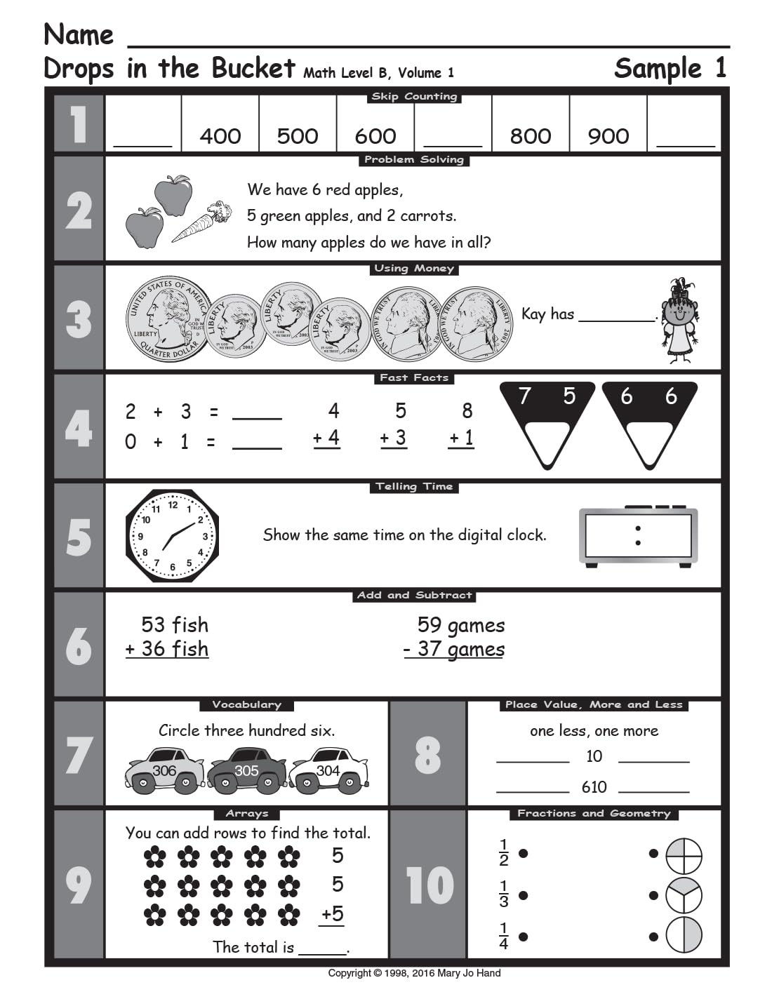 Drops in the Bucket Math Book 7      Paperback – April 19, 2016