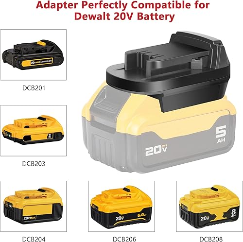 Miniatura 2 de KUNLUN DL18ML Convertidor de batería para Dewalt a Milwaukee convierte para Dewalt 20V batería a Milwaukee M18 18V batería para herramientas