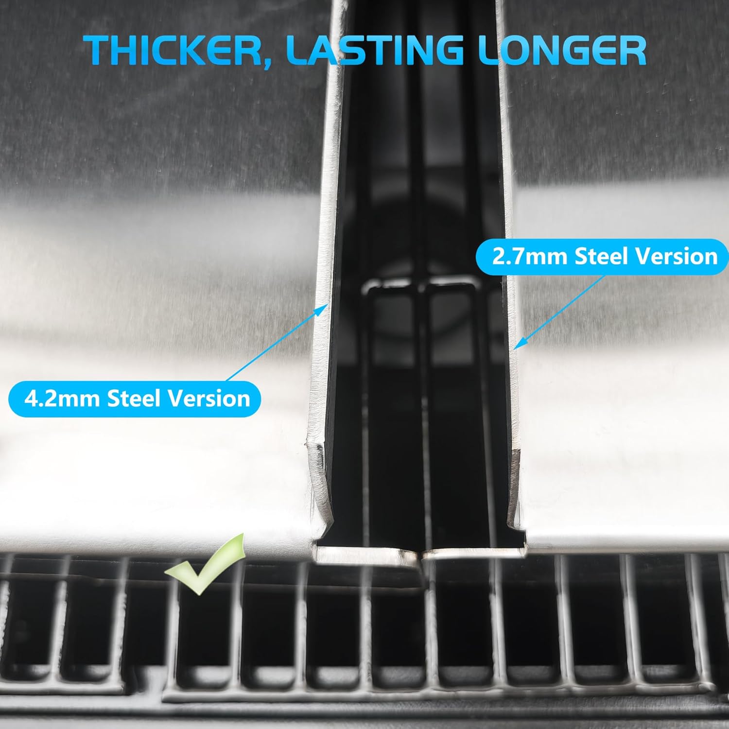 Heat Baffle for Pit Boss, Upgraed 8 Gauge Steel Heat Diffuser Shield Baffle Deflector for Pit Boss Pellet Smoker Grill Replacement Parts Pitboss Accessory Under Flame Broiler Tamer Tray Plate