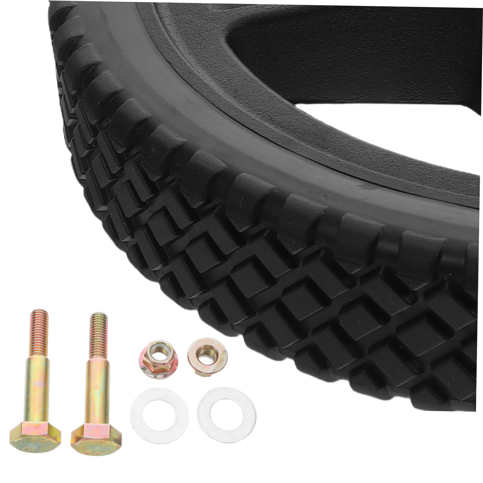 HANABASS 2 Pezzi Ruote per Tosaerba con PP Resistente e Corrosione Ruote in Plastica Antiforatura per Carrelli da e Rasaerba Trazione Posteriore da Robuste e