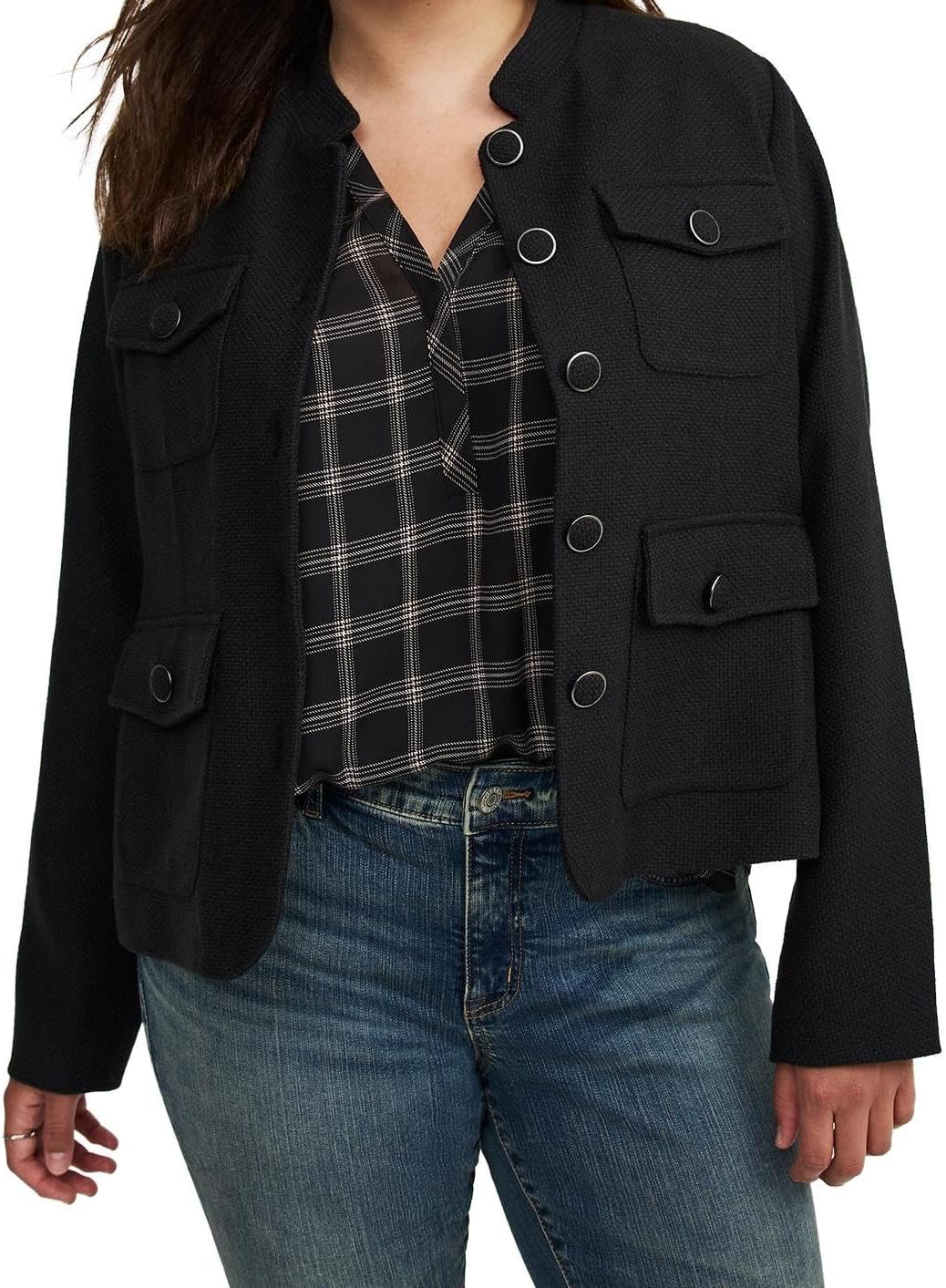 Torrid Women's Plus Size Tweed Pocket Jacket