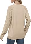 Jescakoo Sweatshirts for Women Fall Sweaters Cable Knit Sleeve Shirts Fashion 2026