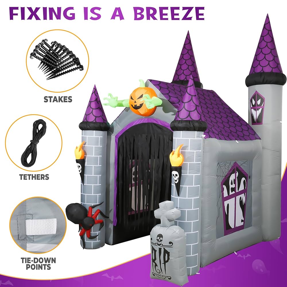 ハロウィン 空き屋敷 Amazon | BAIFNEZ 8x6フィート 不気味な