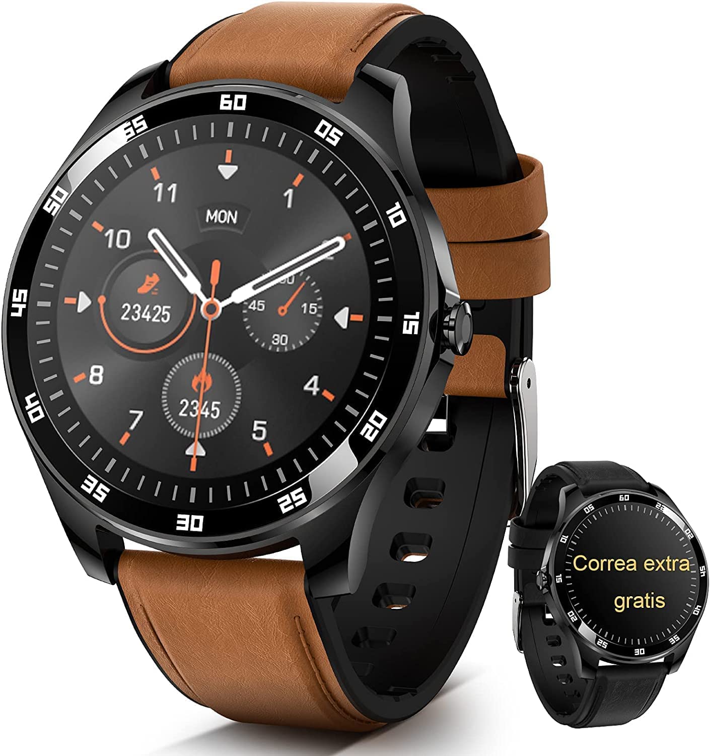 YOMYM Smart watch, Full Touch Screen Smart Bracelet, Men's Smart Watch Bracelet Activity Waterproof IP67 Activity Monitor with Heart Rate and Blood Pressure, Calorie Monitor, Sleep, Pedometer