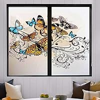 Vista 16 de Película de privacidad para ventanas de vidrio, película reflectante para ventana, bloqueo solar, película esmerilada, privacidad estática, orejas