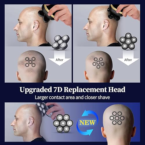 Miniatura 2 de Cabezal de repuesto para afeitadora eléctrica 7D para hombre, cabezal de afeitado eléctrico Freedom, cuchillas para afeitadoras calvas húmedas y