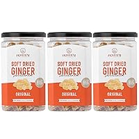 Vista 10 de Homtiem Jengibre cristalizado seco (16 onzas), suave, masticable y delicioso, sin colores artificiales, fácil de comer, mantener y usar, piezas