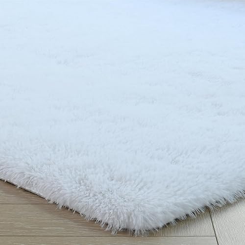 Miniatura 76 de duduta Alfombra rectangular negra suave y esponjosa de 3 x 5 pies, alfombra de felpa peluda para dormitorio, guardería, sala de estar, decoración