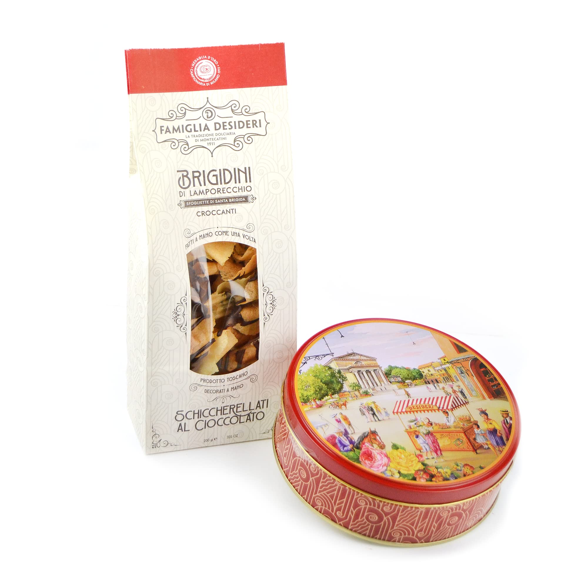 LATTA GR 450 CIALDE DI MONTECATINI + 400 GR DI BRIGIDINI DI LAMPORECCHIO TRADIZIONALI ALL'ANICE PER COLAZIONE, TE E MERENDA