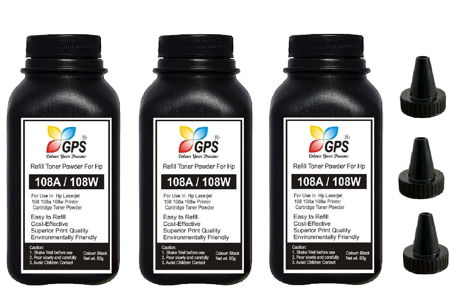 See full amazon price history chart for GPS Colour Your Dreams Toner Powder for HP 108a and 108w Laser Printer, Pack of 3 Refill Bottles, 80gms Each GPS Colour Your Dreams Toner Powder for HP 108a and 108w Laser Printer, Pack of 3 Refill Bottles, 80gms Each (B0CDQFTFDL) Amazon Price History, Amazon Price Tracker
