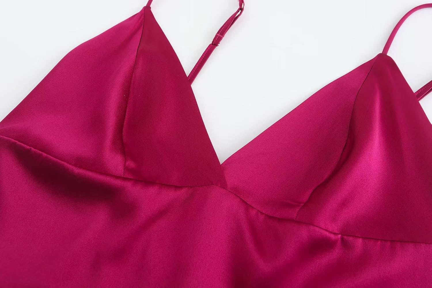 SilRiver Silk Bralette Top V- Neck Satin Bra with Triangle Cups Wire-Free & Feather-Light for Women Sensitive Skin - Image 5