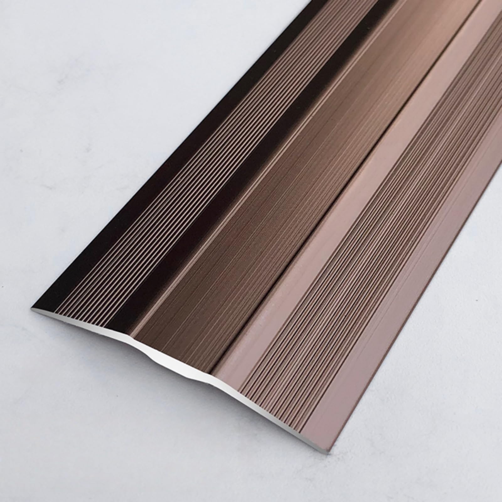Barre De Seuil en Aluminium 90 Cm* 3 Profil De Transition Extra Large pour Sol Stratifié vers Moquette, Barre De Transition De Sol pour Porte, Idéale Zones À Fort Passage(Rose Gold)