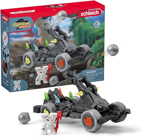 Schleich Eldrador Creatures - Figura de acción de juguetes para niños y niñas, juego de camión de catapulta con mini criaturas, a partir de 7 años