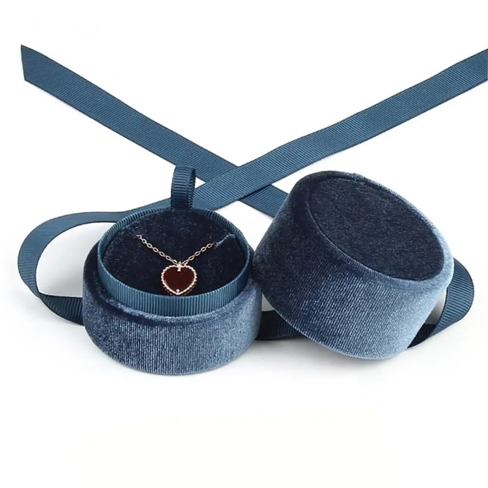 JFNKLFG Engagement Ring Boxearring Box Small Jewellery Organiser Cases for Proposal, Wedding(Blue-Necklace)