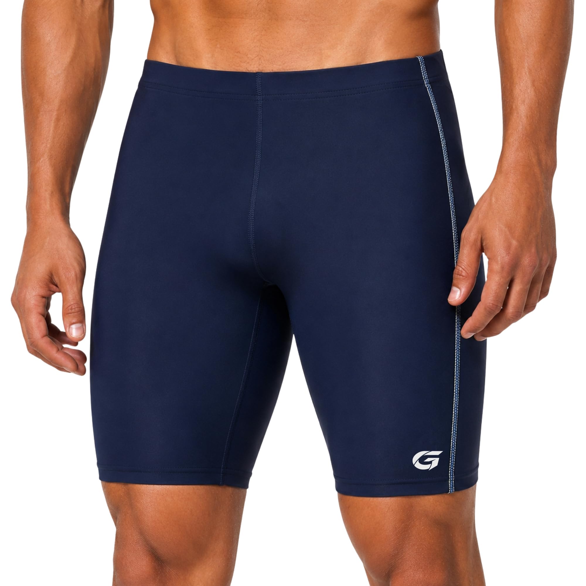 GYMIFIC Men's Gym Compression Tights | Swimming Running Cycling Workout Tights for Men | Quick Dry Stretch Compression Pants | Athletic Training Bottom Wear