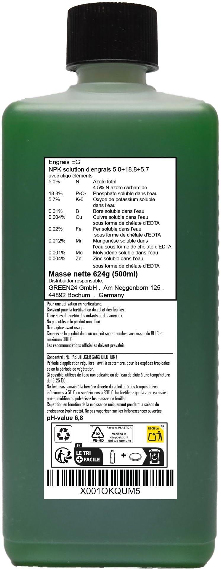 Engrais pour frangipanier Engrais pour Plumeria Fleur des temples (500ml)