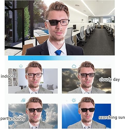 Miniatura 2 de HADIIH Gafas de lectura fotocromáticas, gafas de sol UV400 para exteriores para hombres y mujeres, lentes de sol con protección UV (color rojo,