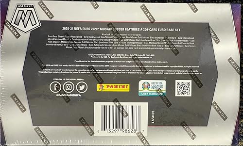 Miniatura 2 de 2021 Panini Mosaic UEFA Euro 2020 Soccer HOBBY box (10 pks/bx)
