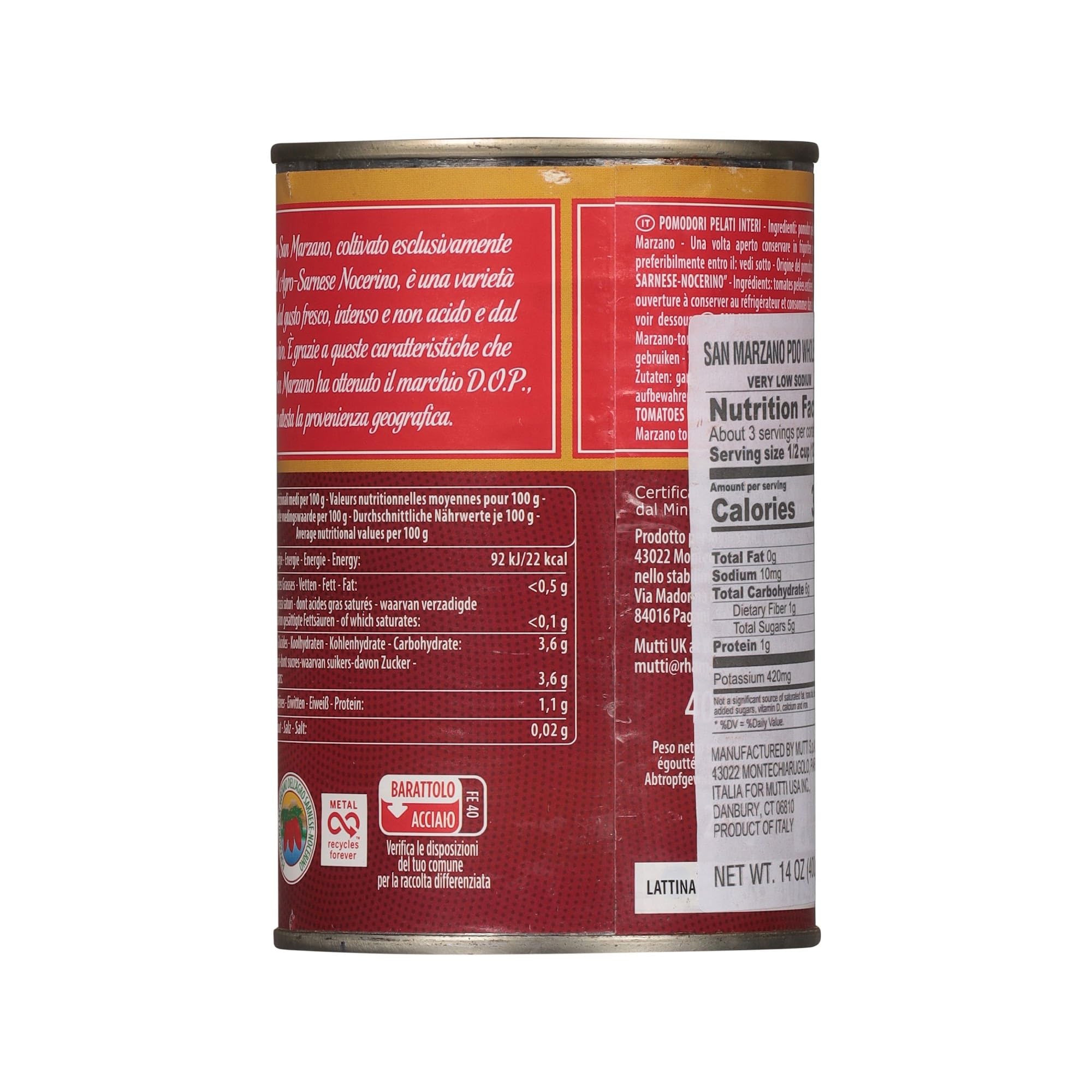 Amazon.com : Mutti Whole Peeled Authentic San Marzano PDO Tomatoes