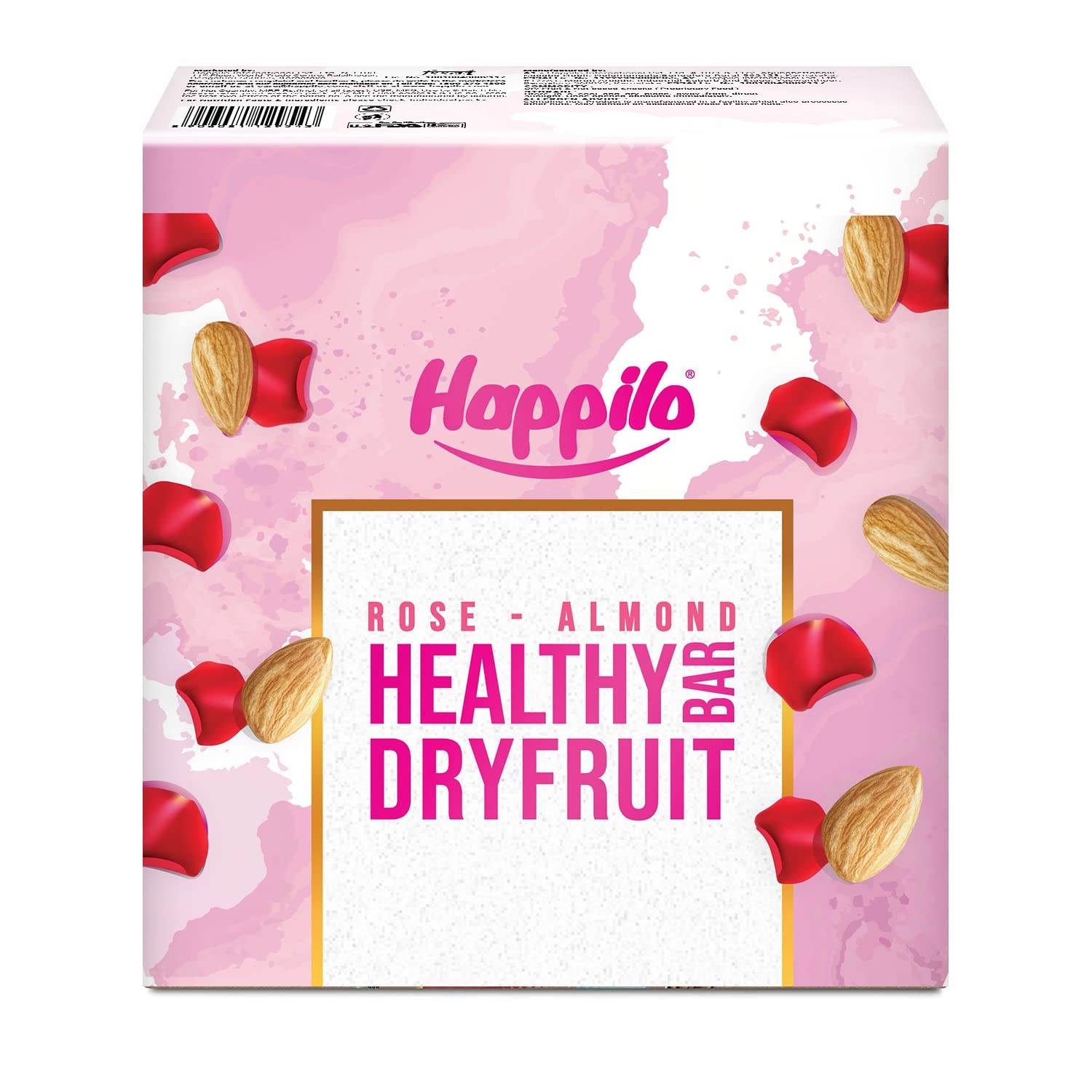HappiloRose Almonds Healthy Dry Fruit Bar (Pack Of 6)-35G Box