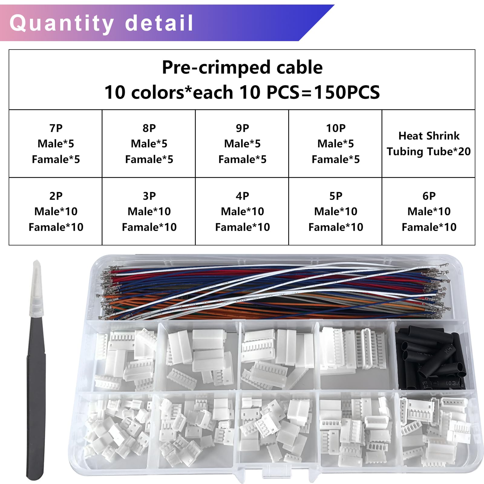 Amazon.com: JST ZH 1.5mm Male Female Connector Kit,2/3/4/5/6