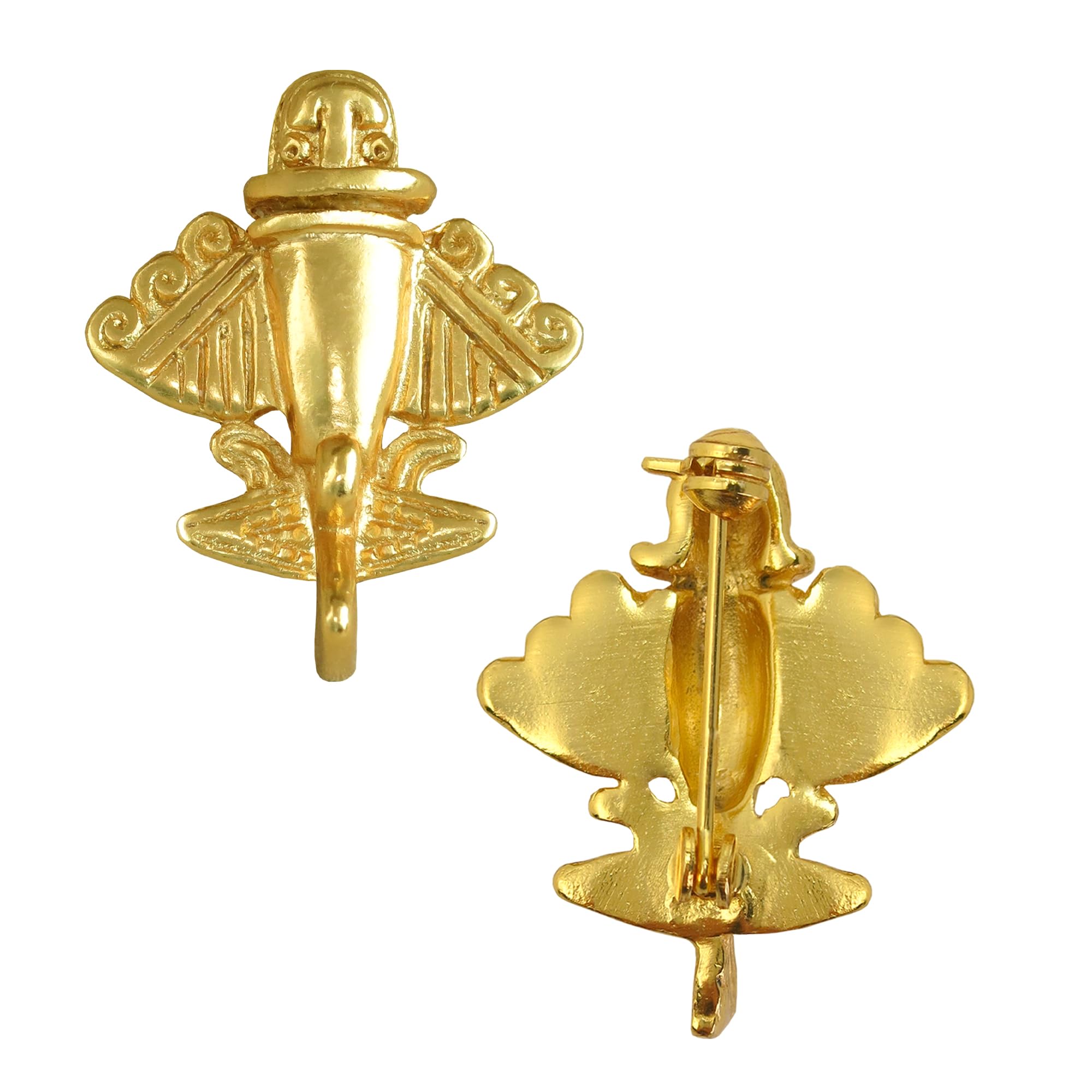 Colombian Emerald &amp; Multi-Material Options | Quimbaya Flyer Lapel Pin | Ancient Alien Golden Jets Collection
