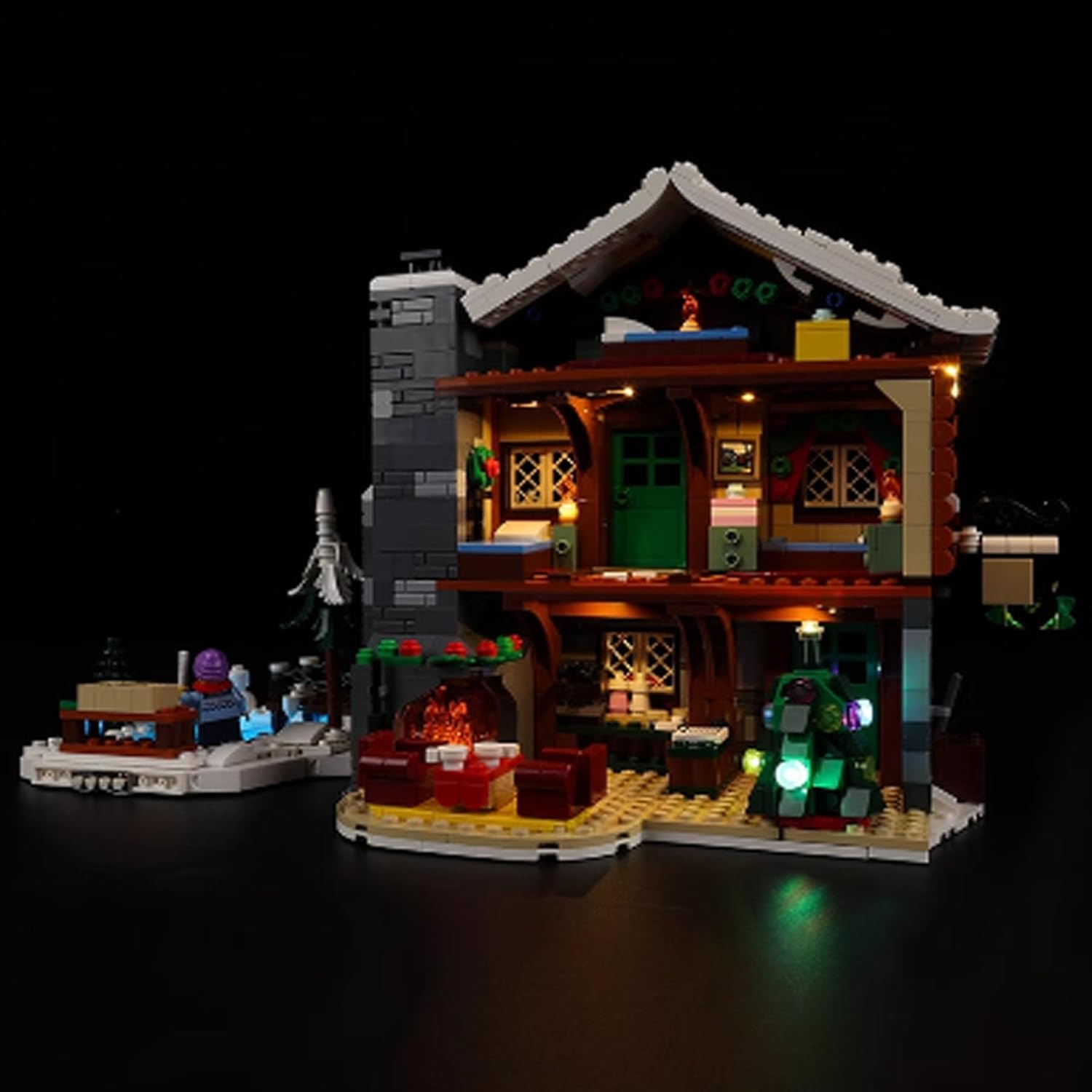 LED Lighting Kit Compatible with Lego 10325 Snow Mountain Cabin Series LED Light Set (Model Kit Not Included - Lighting Components Only) (Remote Control Version)
