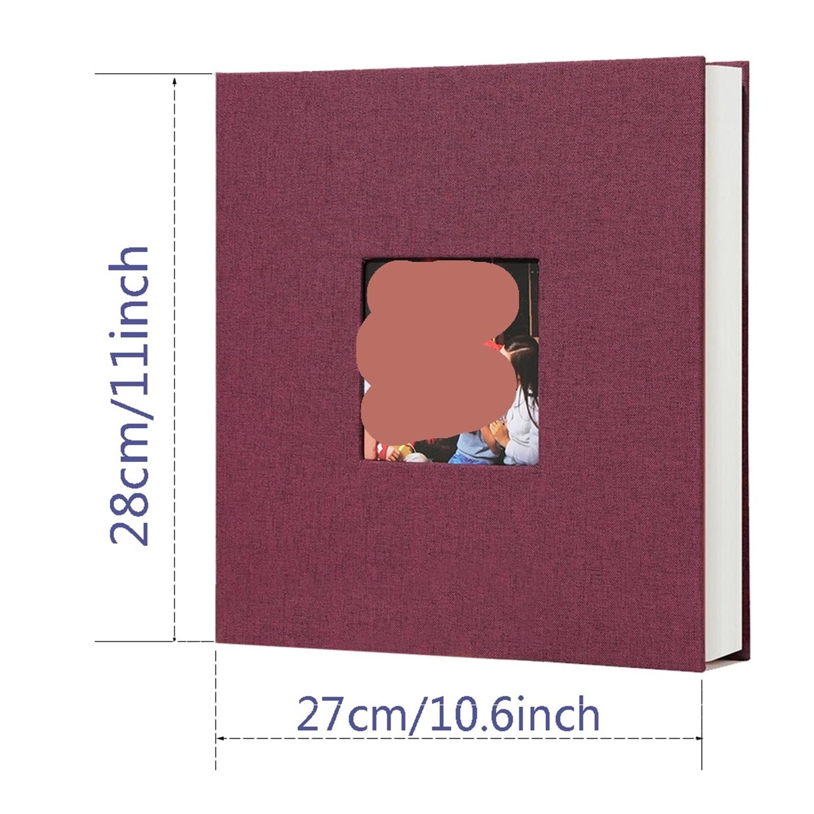 Álbum de fotos grande autoadhesivo, estantería 20 hojas/40 páginas for almacenamiento bodas y aniversarios familiares(Black)