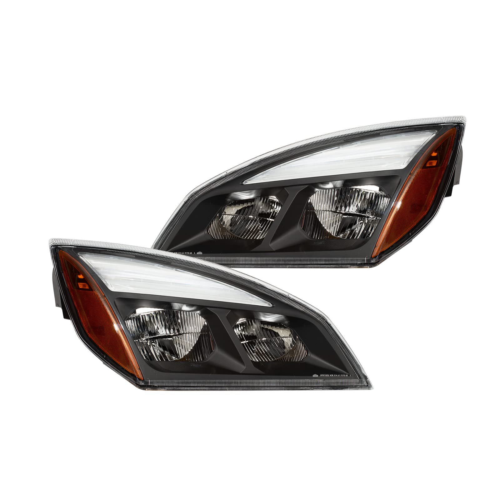 Photo 1 of EVERESTHD Pairs LED Headlight Fits for Freightliner Cascadia 126 2018-up Included All LEDs Black Housing Performance Headlights