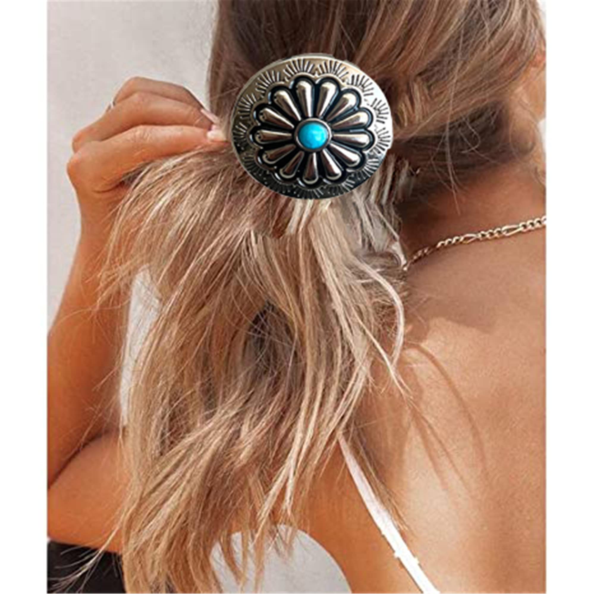 Amazon.com : Emulily Western Turquoise Squash Blossom 