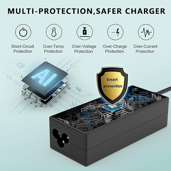 65W HP Laptop Charger compatible with HP EliteBook Charger 840 850 845 830 820 G9 G8 G7 G6 G5 G4 G3 / ProBook 450 430 440 446 455 470 640 650 745 735 725 755 Power Cord Adapter