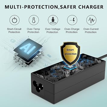 65W HP Laptop Charger compatible with HP EliteBook Charger 840 850 845 830 820 G9 G8 G7 G6 G5 G4 G3 / ProBook 450 430 440 446 455 470 640 650 745 735 725 755 Power Cord Adapter