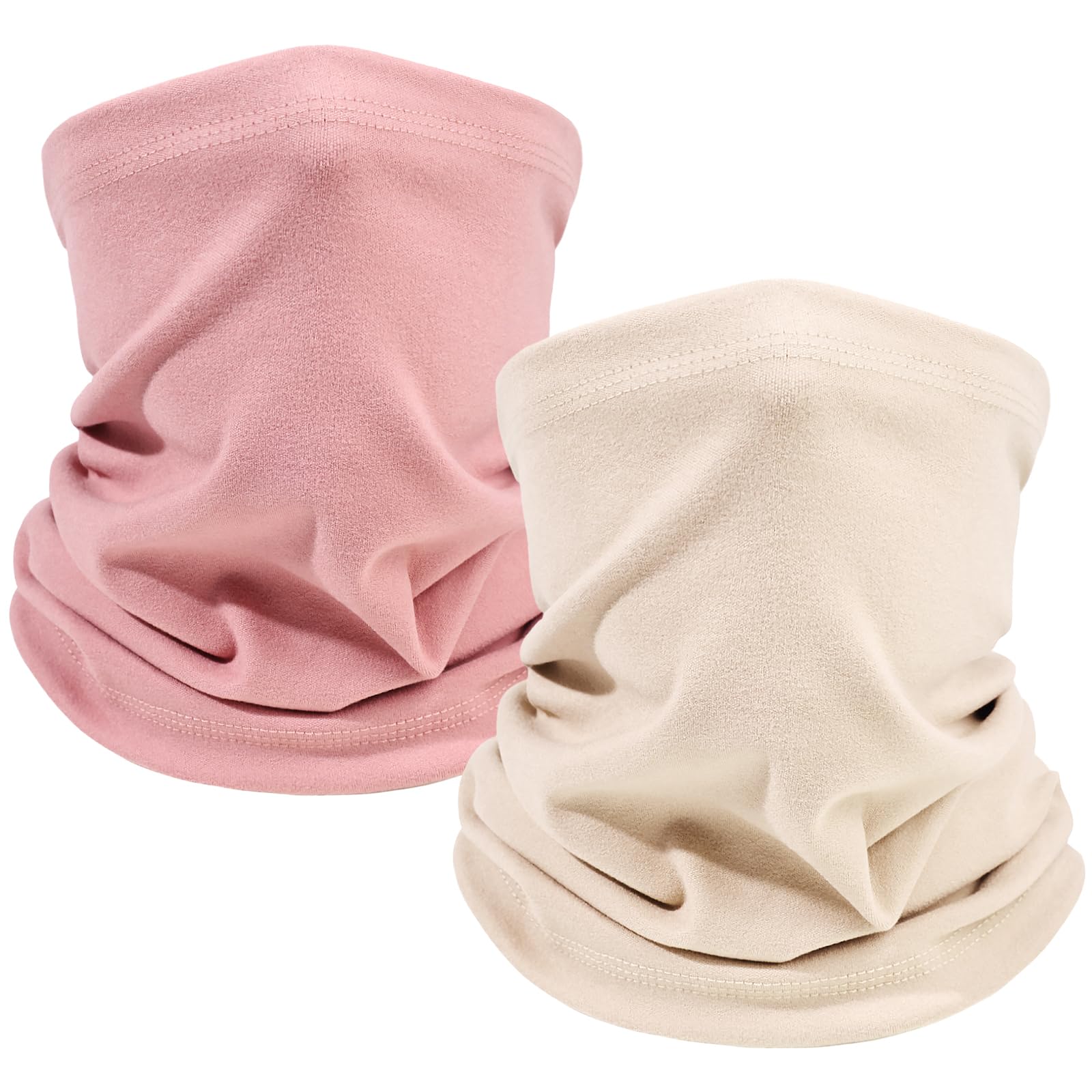 2 Pack Winter Neck Gaiter Neck Warmer Face Scarf Windproof Face Mask Cover Cold Weather Scarf for Men