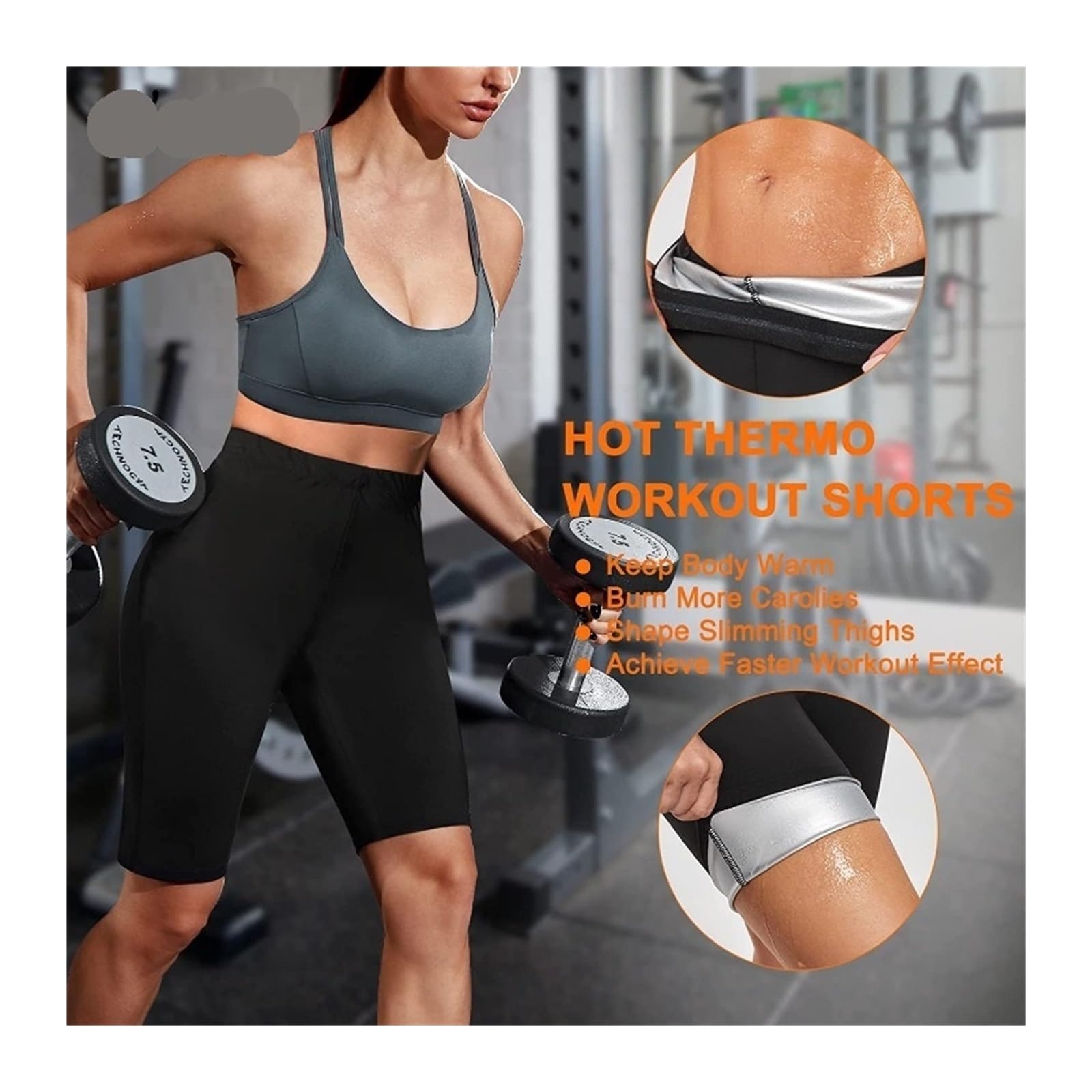 Shapewear Damen Sauna Abnehmen Hosen Lange Taille Trainer Schweiß Heißer Thermo