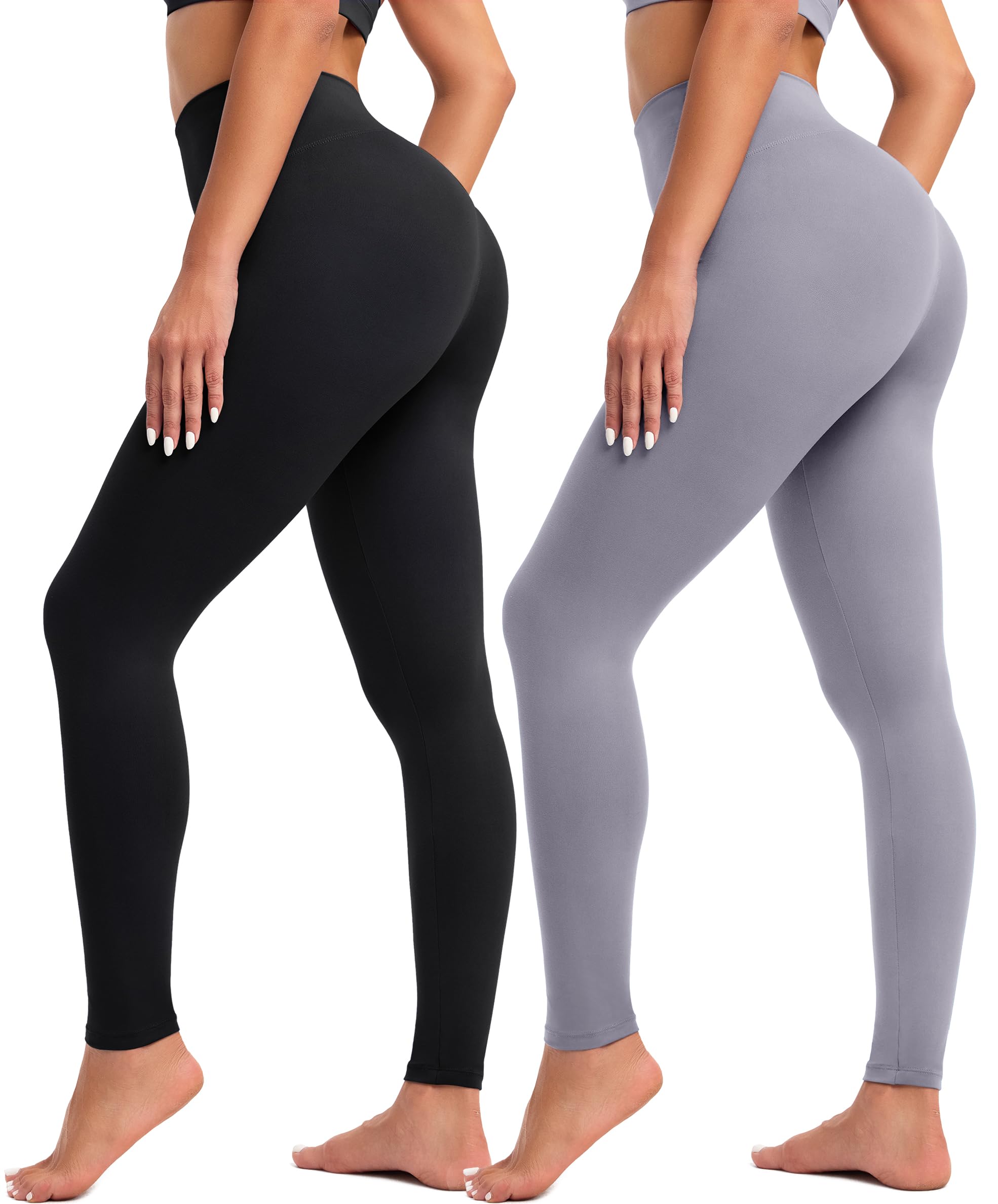 BAYDI Creamlush Leggings Damen High Waist - Weiche Sporthose Damen Lang Elastische Leggins für Yoga Pilates Freizeit Alltag (S-5XL)
