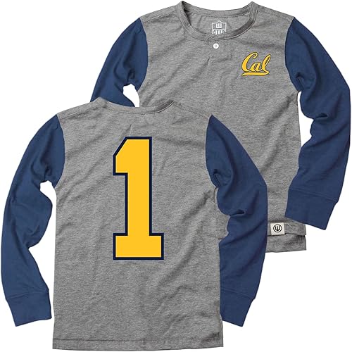 Miniatura 3 de Wes and Willy Camisa Henley de béisbol de manga larga para niños y jóvenes