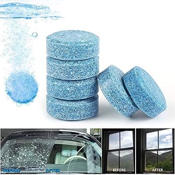 HSR Car Accessories 20PCS/1Set Car Wiper Detergent Effervescent Tablets Washer Auto Windshield Cleaner Glass Wash Cleaning Compact Concentrated Tools (20) - image, photos
